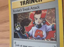 Rocket's Sneak Attack 16/82 Rare Team Rocket Holo 1st Edition Pokemon As Is - Image 4