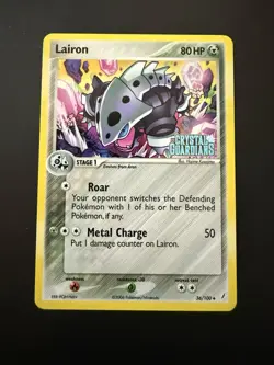 Pokemon TCG Crystal Guardians Lairon 36/100 Stamped Reverse Holo Near Mint - Image 1