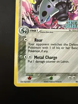 Pokemon TCG Crystal Guardians Lairon 36/100 Stamped Reverse Holo Near Mint - Image 5