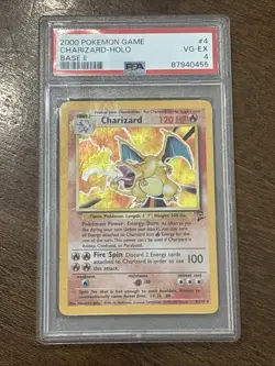 Pokemon TCG Charizard 004/130 Base Set 2 Holo PSA 4 VG-EX - Image 1
