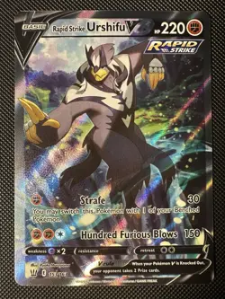 Pokemon TCG Rapid Strike Urshifu V Alt Art 153/163 SWSH Battle Styles - Image 1