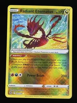 Pokemon Radiant Eternatus 105/159 Crown Zenith Ultra Rare Holo NM - Image 1
