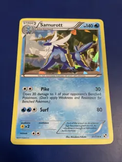 Pokemon Samurott Cracked Ice Holo 31/114 BLW Black & White LP - Image 2