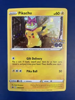 Gift Pikachu Pokemon Go Cosmos Holo Black Star Promo SWSH234 NM - Image 1