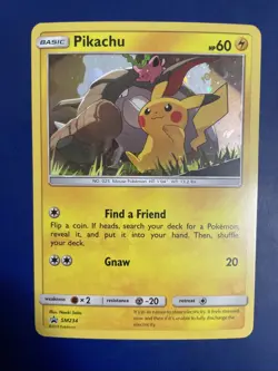 Pokemon TCG Sun & Moon Pikachu SM234 Black Star Promo Cosmos Holo NM! - Image 1