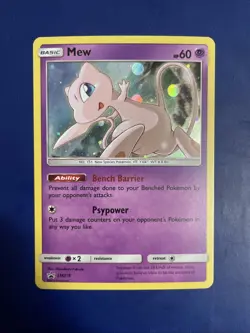 Mew SM215 Sun & Moon 2019 Cosmos Holo Rare Black Star Promo Pokemon TCG NM - Image 1