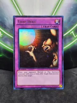 Yugioh Trap Hole LCYW-EN177 1st Edition Ultra Rare LP - Image 1