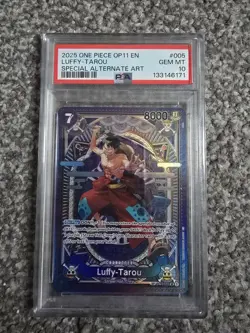 2025 One Piece Luffy-Tarou #005 Sp Alt Op11-A Fist Of Divine Speed Art PSA 10 - Image 1