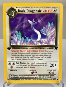 Dark Dragonair 33/82 Team Rocket Set WOTC Pokemon Card 1st Edition - VLP - Image 1