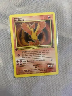 Moltres 27/62 1st Edition Fossil Set 1999 Non-Holo Rare Pokemon Card M/NM - Image 1