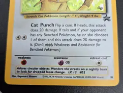 Pokemon TCG Meowth Black Star Promos Holo Card 10 LP/NM Condition - Image 2