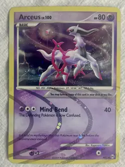 Pokemon Arceus Holo Rare AR7 Basic Mind Bend 2009 English Card - Image 1