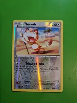 Pokemon TCG Meowth Generations 53/83 Reverse Holo Common Card Lp - Image 1