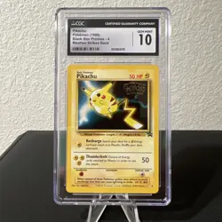 CGC 10 GEM MINT Pikachu # 4 WB Movie WOTC Black Star Promo Pokemon Card - Image 1