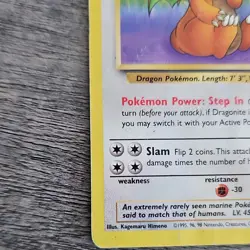Pokemon Dragonite Fossil Holo Rare 19/62 100 HP Stage 2 Wizards 1999 Card - Image 4