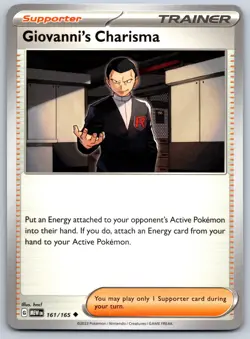 Giovanni's Charisma - Scarlet Violet 151 MEW 161/165 Pokemon Card NM - Image 1
