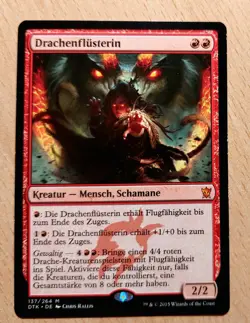 MTG Magic Drachenflusterin, Drachen von Tarkir, Dragon Whisperer, DEUTSCH Mythic - Image 1