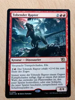Mtg Magic: Tobender Raptor, Rampaging Raptor, DEUTSCH Dinosaurier - Image 1