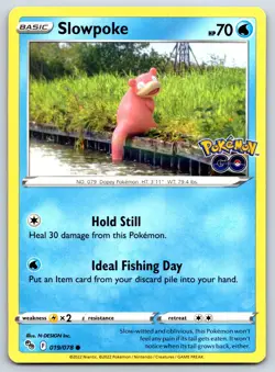 Slowpoke - Pokemon GO 019/078 Stamped TCG Card - Image 1