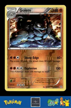 2016 Pokemon XY Generations 20th 45/83 Golem Reverse - Image 1
