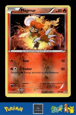 2016 Pokemon XY Generations 20th 16/83 Magmar Reverse - Image 1