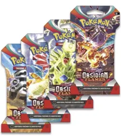 Pokemon Scarlet & Violet 3 Obsidian Flames Sleeved Booster 8 Packs Factory Seal - Image 3