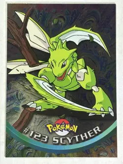 2000 Topps Pokemon TV Animation Edition Series 3 Holo Foil #123 Scyther - Image 1