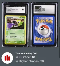 Pokemon EX Fire Red & Leaf Green 51/112 Weepinbell Reverse Holo Grass CGC 9 MINT - Image 1