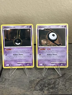 Unown ! and Z Lot 2008 Pokemon TCG Legends Awakened 42/146 + 72/132 MP - Image 1