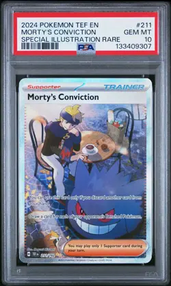 Pokemon TCG Morty's Conviction 211/162! PSA 10! - Image 1