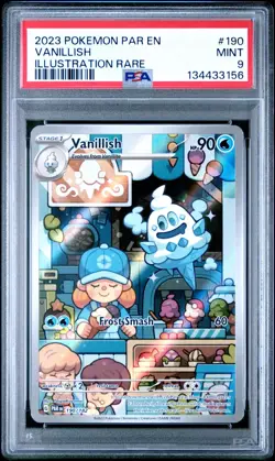 POKEMON 2023 Paradox Rift Illustration Rare Full Art VANILLISH #190 PSA 9 Mint - Image 1