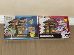 POKEMON TCG Celebrations Pin Collection Box Zacian & Dark Sylveon V 25th Ann NEW - Image 1