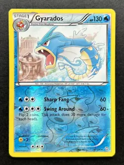 Pokemon TCG Gyarados Dragons Exalted 24/124 Reverse Holo Rare LP - Image 1