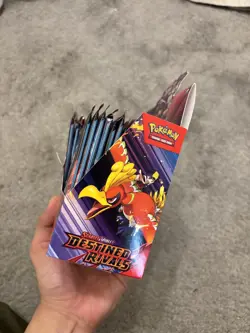 Pokemon TCG Destined Rivals Booster Box (36 Packs sealed) Unsealed Box - Image 2