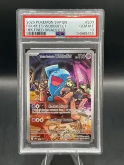 Team Rocket's Wobbuffet 203 Pokemon: Scarlet & Violet Promo Cards PSA 10 - Image 1