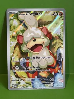 Hisuian Growlithe Holo Card 181/167 Twilight Masquerade Series, Pokemon TCG - Image 1