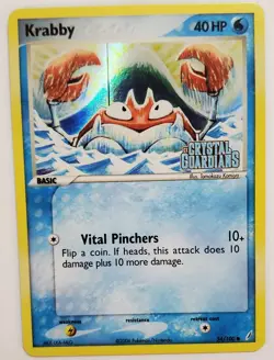 Krabby Crystal Guardians Stamped Holo 54/100 Pokemon Card 2006 - Image 1