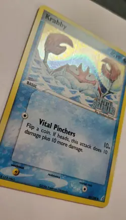 Krabby Crystal Guardians Stamped Holo 54/100 Pokemon Card 2006 - Image 2