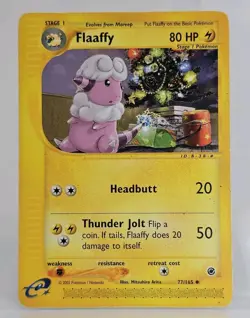 Flaaffy Pokemon Card 77/165 Expedition Base Card,Christmas Tree,2002 Pokemon TCG - Image 1