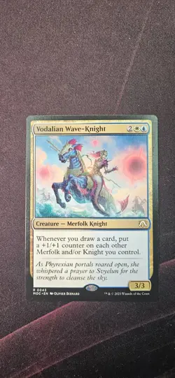 Vodalian Wave-Knight Commander: March of the Machine Regular MTG Card - Image 1