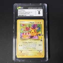 CGC 8 Celebrations Birthday Pikachu Holo Black Star 24 Pokemon Card - Image 2