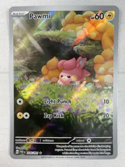 Pawmi IR 226/091 Pokemon TCG Paldean Fates Illustration Rare Holo Card NM - Image 1