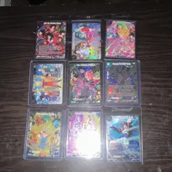 Bandai Dragon Ball Super Card Game Foil Battle Cards 9 Son Goku Vegeta - Image 1