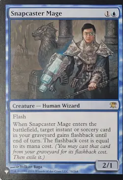MtG Snapcaster Mage List-Innistrad reprint WotC rare blue creature unplayed EX - Image 1