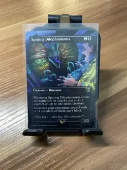 MTG Spitting Dilophosaurus Borderless Foil NM Jurassic World REX 3 Magic - Image 1