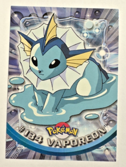 Pokemon 2000 TCG #134 Vaporeon Topps Animation Edition Series 3 Blue Logo NMT - Image 1