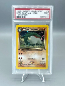 Pokemon 1st Edition HOLO DARK DONPHAN 2002 Neo Destiny PSA 9 MINT - Image 1