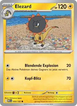 Pokemon Mega Entwicklung TCG Karte Elezard KP 120 - 053/132 - Image 1