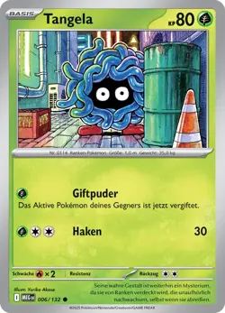 Pokemon Mega Entwicklung TCG Karte Tangela KP 80 - 006/132 - Image 1
