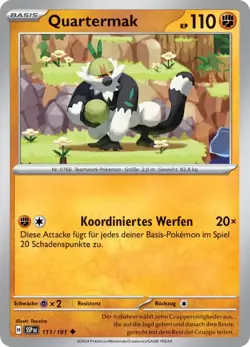 Pokemon Karte TCG Quartermak 111/191 Sturmische Funken - Image 1